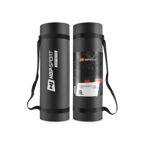 Купити Мат для фітнесу  Hop-Sport HS-N015GM 1,5 см black з отворами у Києві - фото №1